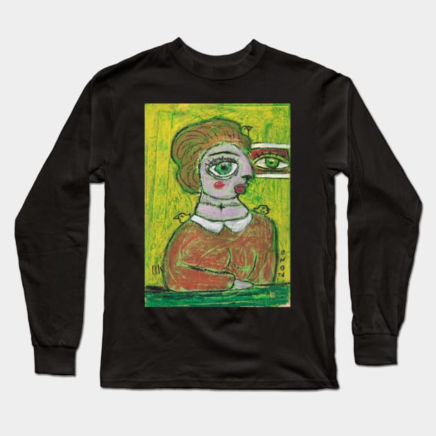 Conversation about plastic surgery Long Sleeve T-Shirt by Artist Pavel Kuragin